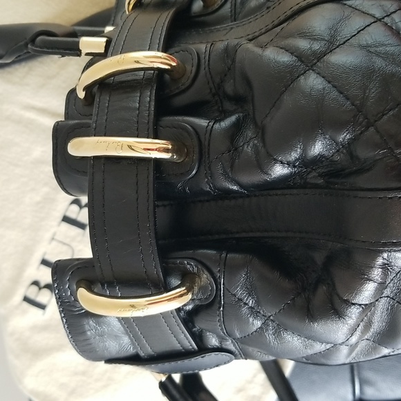 like new Burberry Medium Prorsum Black Calfskin Quilted Baby Beaton Bag - Picture 11 of 15
